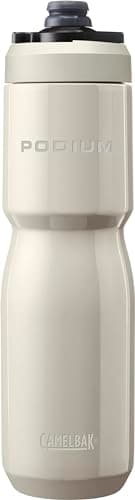 CamelBak Podium Insulated Steel 650ml – bouteille vélo – 18/8 acier inoxydable – haute capacité – isolation sous vide à double paroi – étanche – Stone, taille: OS