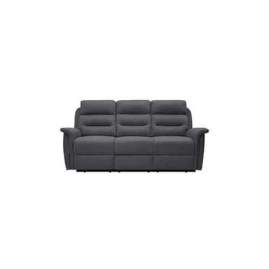 LOUNGITUDE - Canapé de Relaxation Manuel 3 Places en Tissu - Gris foncé