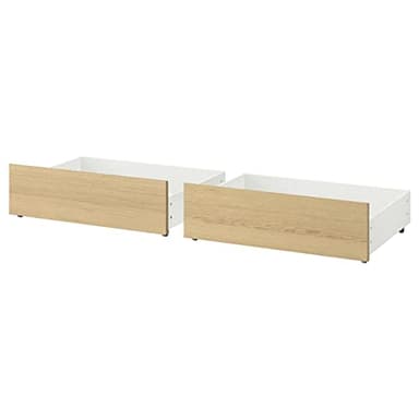 Ikea Malm Ikea 102.646.94 Boîte de rangement pour lit haut en chêne teinté marron et blanc