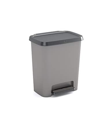 Kis Poubelle compacte avec pinces de porte Gris 38 x 28 x 43 cm 25 l