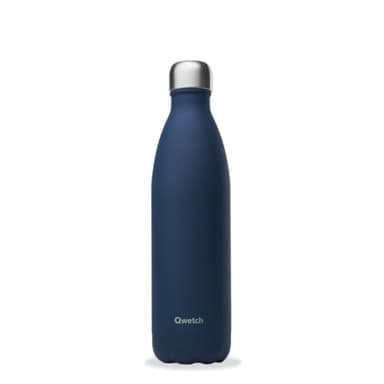 Qwetch - Bouteille Isotherme Originals Bleu Nuit 750ml - 24h Froid et 12h Chaud - Etanche & Réutilisable - Gourde inox isotherme pour Sport, Voyage, Bureau, Randonnée
