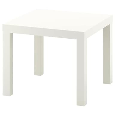IKEA Lack Table d'appoint Blanche, Bois, Blanc, 45 x 55 x 55 cm