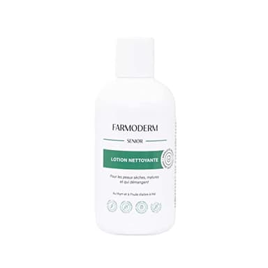 Farmoderm Gel Douche Antibactérien au Thym & l'huile de Théier - Nettoyant corporel quotidien pH neutre pour les personnes âgées, incontinentes, handicapées - Peaux sensibles, sèches et qui démangent