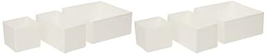 IKEA Box, Set of 6 SKUBB Lot de 6 boîtes Blanc, Tissu, 6er-Set