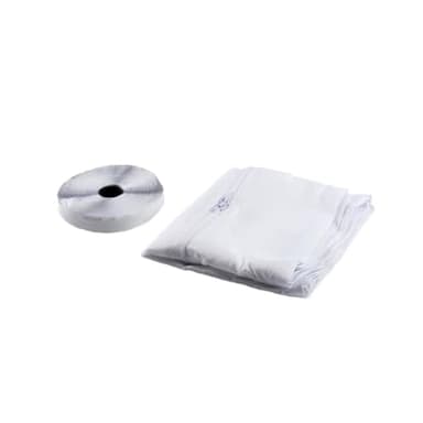 FACAIIO Kit de joint de fenêtre portable pour climatiseur double tuyau, 300/400/500 cm, tissu d'étanchéité en polyester pour fenêtre de toit, blanc
