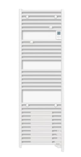 Sèche-serviettes ATLANTIC – Doris digital – 500+1000W – Avec soufflerie – Blanc brillant – 851244