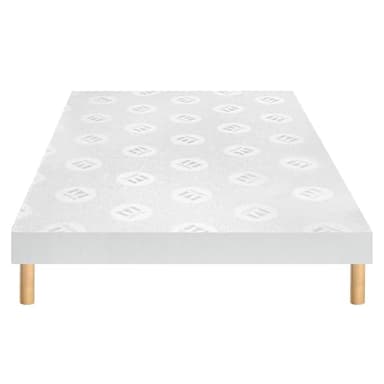 Merinos Sommier déco tapissier Twist 160x200 en Epicéa - Blanc