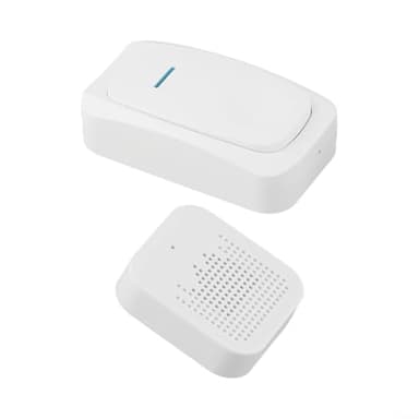 Zilimontt Sonnette sans fil avec 200 m de long portée pour la maison, 32 sonneries, volume à 3 niveaux, étanche, alimenté par USB, compatible avec AC 110 V-240 V, blanc