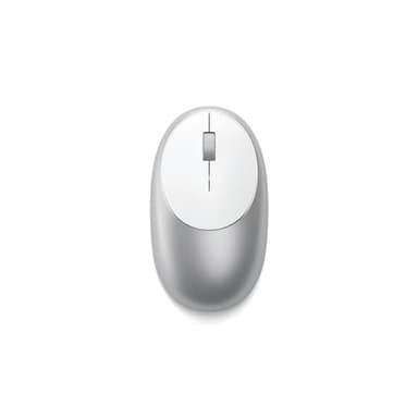 Satechi Souris sans Fil M1 en Aluminium, Souris Bluetooth sans Récepteur, Ergonomique et Compacte, USB-C, Batterie Rechargeable, Souris sans Fil pour MacBook, Mac Mini, iPad, iMac et Plus – Argenté