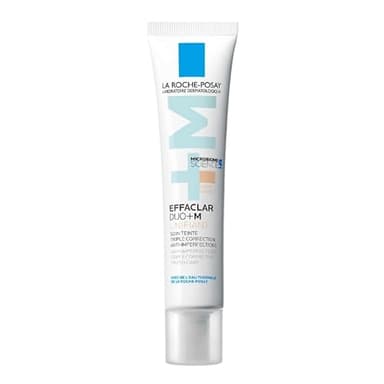 La Roche-Posay, Effaclar Duo+M, Soin Teinté Anti-Imperfections, Peau à Tendance Acnéique, Triple Correction Boutons, Points Noirs et Marques, Effet Unifiant et Matifiant, Teinte Light, 40 ml