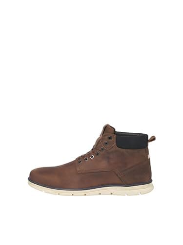 JACK & JONES Jfwtubar Leather Brandy STS Homme Chukka Boots, Marron, 42 EU