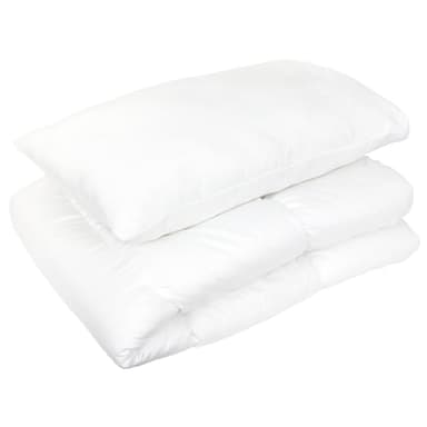 Linnea Pack Couette été 120x150 garnissage 100% Polyester 200 g/m2 et Oreiller 40x60 cm Gavroche Blanc