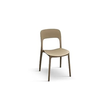 PAZZO DESIGN Chaise Luana, Ensemble de 4 chaises, Tourterelle, polypropylène, Cuisine, Salle à Manger, Jardin, Empilables - id_1954