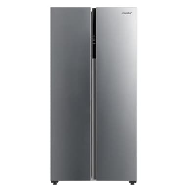 Comfee' RCS609IX2 Réfrigérateur-Congélateur Américan/No Frost/Compresseur Inverter/Hauteur 177,5 cm/271 L(189+82) de Réfrigération/Double contrôle/SuperCool, Inox