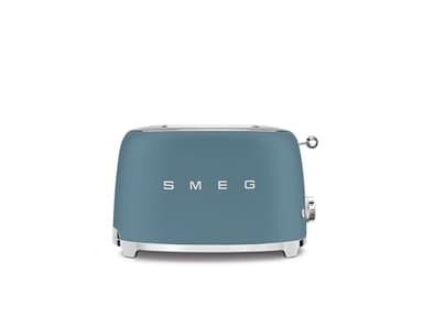Smeg, Grille-pain 2 Tranches TSF01SBMEU, 2 Fentes 36 mm, 6 Niveaux de Brunissage, Fonction Chauffage, Décongélation et Bagel, Éjection Automatique du Pain, Ramasse Miettes, 950 W, Storm Blue