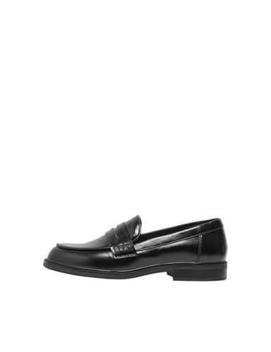 ONLY Femme Onllux-1 Noos Mocassins en polyuréthane, Noir, 38 EU