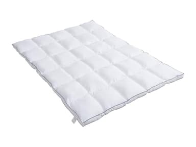 Vente-unique - Surconfort de Matelas Anti-acariens 2 Places - 160 x 200 cm - Enveloppe Satin 120 Fils/cm2 - garnissage 1000gr/m2 - Blanc Passepoil Bleu - PRESTIGIA de Palacio