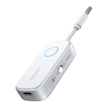 UGREEN Émetteur Jack Bluetooth 6.0 pour TV Transmetteur Récepteur 2 en 1 pour Voiture Prise Aux 3.5 mm Adaptateur Audio pour Casque Écouteur Avion Enceinte Haut-Parleur