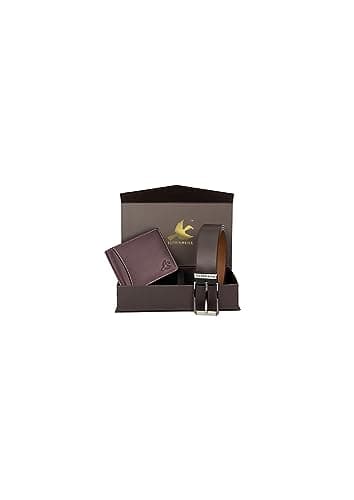 Hornbull Coffret cadeau pour homme - Portefeuille marron et ceinture marron pour homme - Ensemble cadeau 4595, Brun, Regular, Portefeuille ceinture