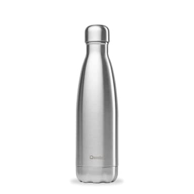 Qwetch - Bouteille Isotherme Originals Inox Brossé 500ml - 24h Froid et 12h Chaud - Etanche & Réutilisable - Gourde inox isotherme pour Sport, Voyage, Bureau, Randonnée