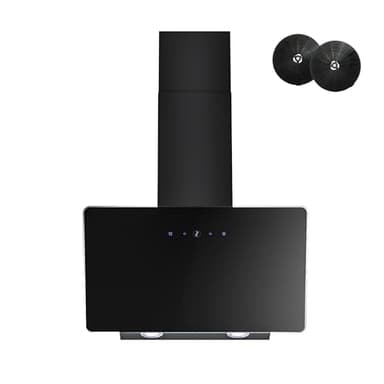 FIREGAS Hotte aspirante 60cm, Hotte aspirante à évacuation/circulation d'air avec Touch Control,LED, Moteur sans balais,silencieuse, Hotte aspirante puissante, Hotte inclinée, efficacité A++