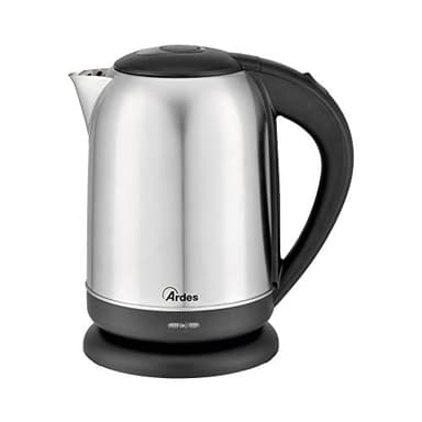 Ardes AR1K41 Bouilloire KETTY INOX 2 électrique en acier inoxydable, capacité 1,7 litre, 7 tasses, auto-marquage, ébullition rapide et silencieuse de thé, tisanes, eau, Argent