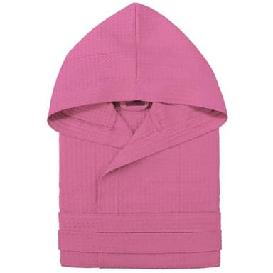 Peignoir unisexe nid d’abeille pour homme et femme en coton, avec capuche, poches et ceinture – Léger, absorbant, respirant – Idéal pour la maison, le spa, la piscine, la salle de sport et les voyages