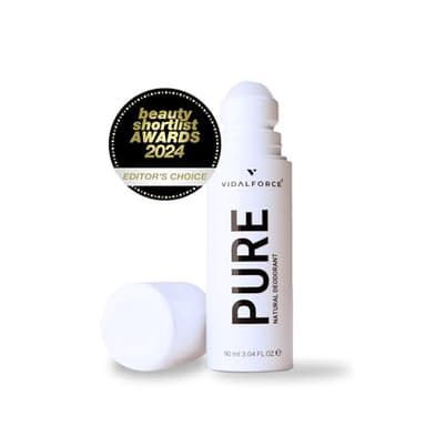 PURE Déodorant Sans Aluminium I Fragrance Unisexe Fraîche I XXL 90ml Déodorant Bio 71% & Deodorant Naturel 100% avec 100/100 en Yuka I Deodorant Bio en Roll-on I Deodorant Bio Femme & Homme