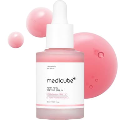 medicube Sérum Con Péptido Rosa Salmon Dna Pdrn, Sérum Pink Glow, Péptido, Niacinamida, Hidratante Y Reafirmante, 1,01 Fl.Oz. (1,01 Fl.Oz., Salmon Dna Pdrn)