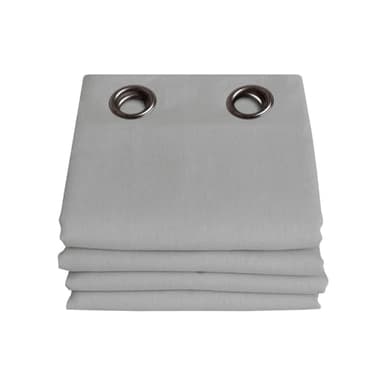 Moondream DecibelControl™ Rideau Anti-Bruit 3en1 | Isolation Phonique | Thermique Hiver+Été | 100% Occultant | Technologie Brevetée | Fabrication UE | Lin | Oeillets | Gris MC07 | 130L x 280H cm