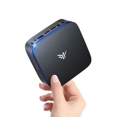 NiPoGi AK1 Plus Mini PC 8 Go DDR4/256 Go SSD, Alder Lake N95 (jusqu'à 3.4GHz), Ordinateur de Bureau, SSD 2.5'', 4K @60HZ HD Dual Display, 2.4/5G WiFi, RJ45 Gigabit Ethernet, BT4.2, VESA Supporté