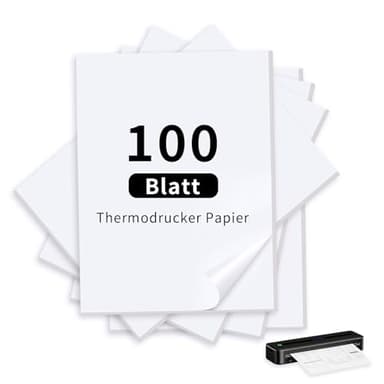 Papier thermique A4, 100 feuilles de papier pour imprimante thermique à séchage rapide. Compatible avec les imprimantes thermiques A4 pour les fichiers, documents et photos