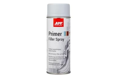 APP Primer Filler Spray | Apprêt antirouille pour metal | Bombe peinture antirouille d'apprêt pour carrosserie voiture avec des propriétés de remplissage élevées | Gris Clair | 400 ml