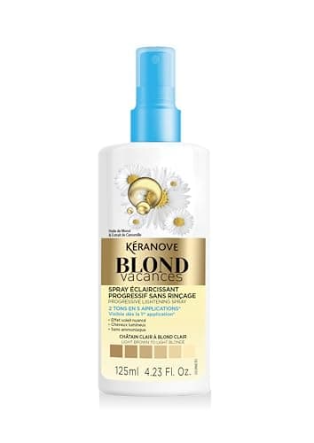 Kéranove Spray blond vacances - Spray Éclaircissant - Formule à l'extrait de camomille et d'huile de Monoï - 125ml