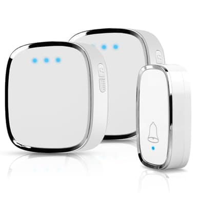 Sonnette sans Fil Exterieur Etanche: Sonnette sans Fil, Carillon sans Fil 300 Mètres, Sonnette WiFi sans Fil Exterieur Etanche, Sonnette sans-Fil avec 2 Récepteurs, 58 Mélodies et 5 Niveaux Volume