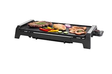 SENYA Plancha électrique - 2200 W Plaque effet pierre Antiadhésive, grande surface de cuisson 6 à 8 personnes, bac récupérateur de graisse, compatible avec le lave-vaisselle
