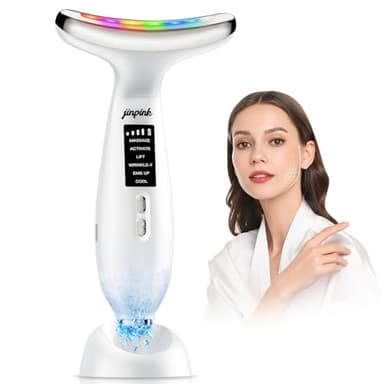 Appareil Visage Anti Ride Lifting: Masseur Visage 5°C Froid & 45°C Chaleur – Appareil Massage de Beauté Electrique EMS 6 Modes LED 7 Couleurs – Soin Anti-Âge Raffermissant Face Cou Double Menton Lift