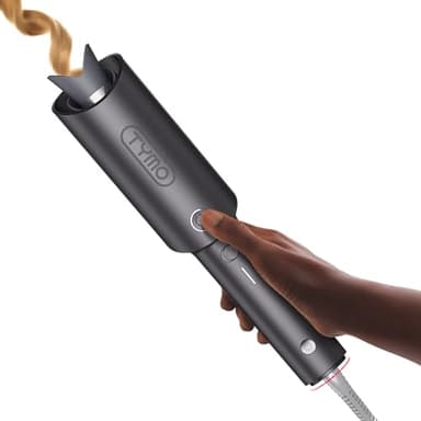 TYMO Boucleur a Cheveux Fer à Friser Automatique - CURLPRO Fer a Boucler Automatique Portable 25mm avec 3 Températures Réglables, Anti-brûlure, Boucleur Céramique Cheveux Court et Long, Gris Métal