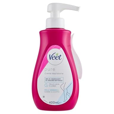 Veet Sensitive Crème Épilation - Épilation rapide et efficace pour peaux lisses et soyeuses - Temps d'application 5-10 minutes - Distributeur avec spatule, 400 ml
