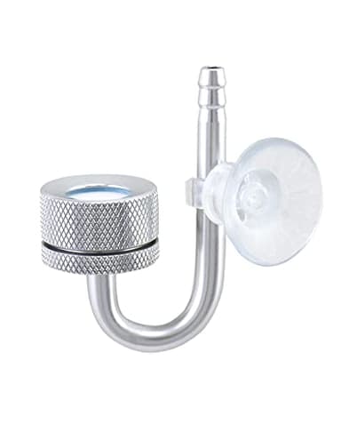 QWORK Diffuseur CO2 Aquarium, Diffuseur de Dioxyde de Carbone avec U Forme Tube et La Ventouse, pour Aquarium