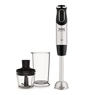 Tefal HB6598 blender 0,8 L Mélangeur par immersion 1000 W Noir, Acier inoxydable