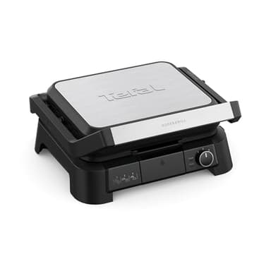 Tefal SuperGrill 3-en-1, Gril de contact, Appareil croque-monsieur et gril d'intérieur, Thermostat réglable, 3hauteurs possibles, 2000W, GC510DE0