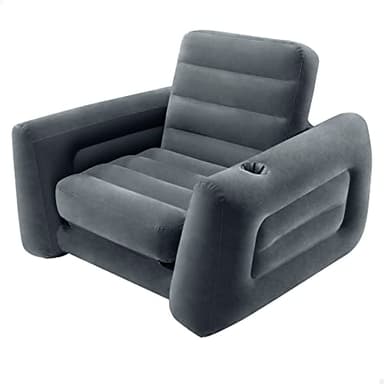 INTEX Fauteuil chauffeuse 1 place, Gris Foncé