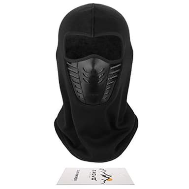 Tagvo Cagoule - Masque Visage Multifonction avec maille filet respirant en silicone Panel nuque en polaire coupe-vent,Casque hiver Chapeau pour adulte Femmes hommes Taille universelle Sports Balaclava