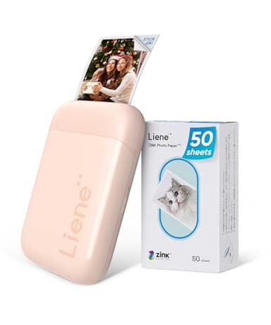 Liene 2 x 3 Imprimante Photo Portable avec 50 Zink Papier Photo Autocollante, Bluetooth pour iOS & Android, Mini Instantanée pour iPhone
