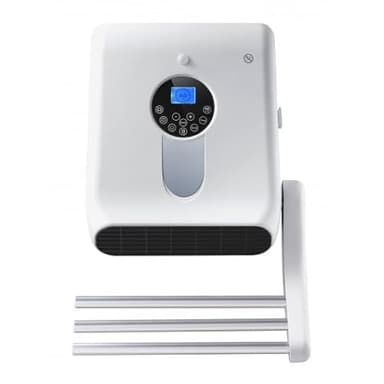 DREXON – Sèche-serviettes soufflant TARA – 2000W – 3 Barres chauffantes escamotables avec Soufflerie – Dimensions 35.5X14.5X58 cm - Thermostat électronique Affichage LED – Programmation & minuterie