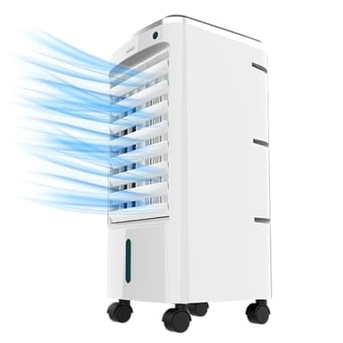 Cecotec - Rafraîchisseur d’Air EnergySilence 3500 Cool Compact - 28 W, Capacité de 5L, Écran LED et Télécommande, 12 Vitesses et 3 Modes, Minuterie et Oscillation à 360º,