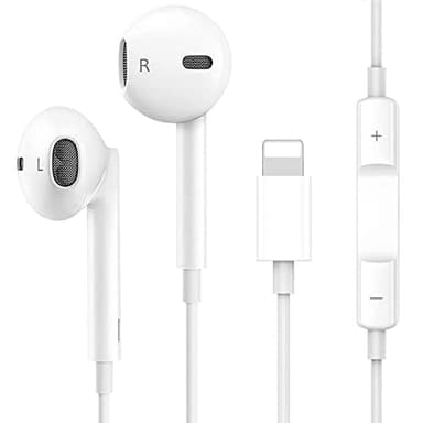 Kogwjte Écouteurs Filaires pour iPhone, Écouteurs Intra-Auriculaires, Casque Antibruit Stéréo HiFi avec Micro et Contrôle du Volume pour iPhone 14/14 Pro/13 Pro Max/12/Mini/11/XR/XS/X/8/7/SE