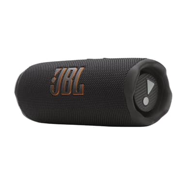 JBL Flip 7, Enceinte Bluetooth Portable sans Fil, 16 Heures d’autonomie, étanche IP68, résistante à la poussière et aux Chocs, Son JBL Pro avec IA Boost, Connexion Multi-Enceintes Auracast, Noir
