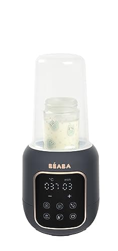 BÉABA, Chauffe-Biberon/Stérilisateur, Chauffe Lait Maternel/Infantil, Multifonctions : 5 Modes, Bain-Marie, Chauffe Petit Pots, Décongelation, Mode Rapide, Mode Stérilisation, Multi Milk, Night blue